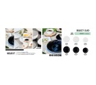 Flat Plate Quid Select Basic Black Melamin Ø 25 cm (24 Units)