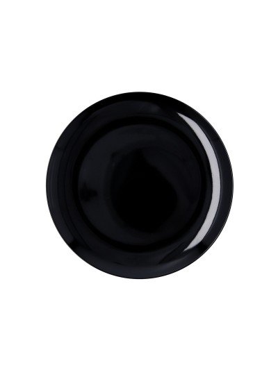 Flat Plate Quid Select Basic Black Melamin Ø 25 cm (24 Units)