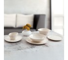 Plato Llano Bidasoa Cosmos Blanco Cerámica 23 cm (6 Unidades)