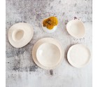 Plato Llano Bidasoa Cosmos Blanco Cerámica 23 cm (6 Unidades)