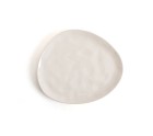 Flat Plate Bidasoa Cosmos White Ceramic 23 cm (6 Units)