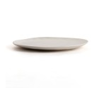 Flat Plate Bidasoa Cosmos White Ceramic 26 cm (12 Units)