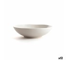 Deep Plate Bidasoa Cosmos White Ceramic 20,5 cm (12 Units)