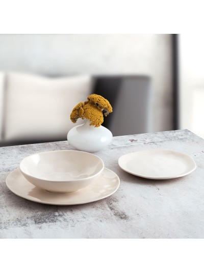 Assiette creuse Bidasoa Cosmos Blanc Céramique 20,5 cm (12 Unités)