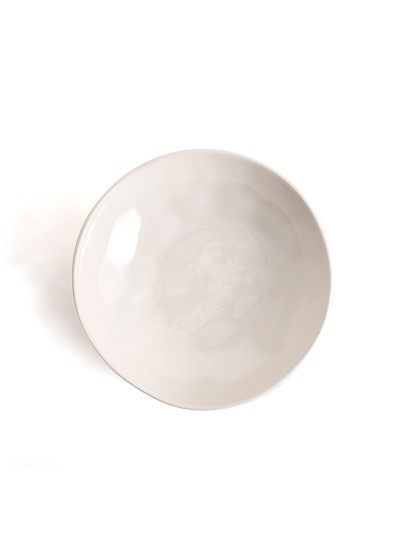 Deep Plate Bidasoa Cosmos White Ceramic 20,5 cm (12 Units)