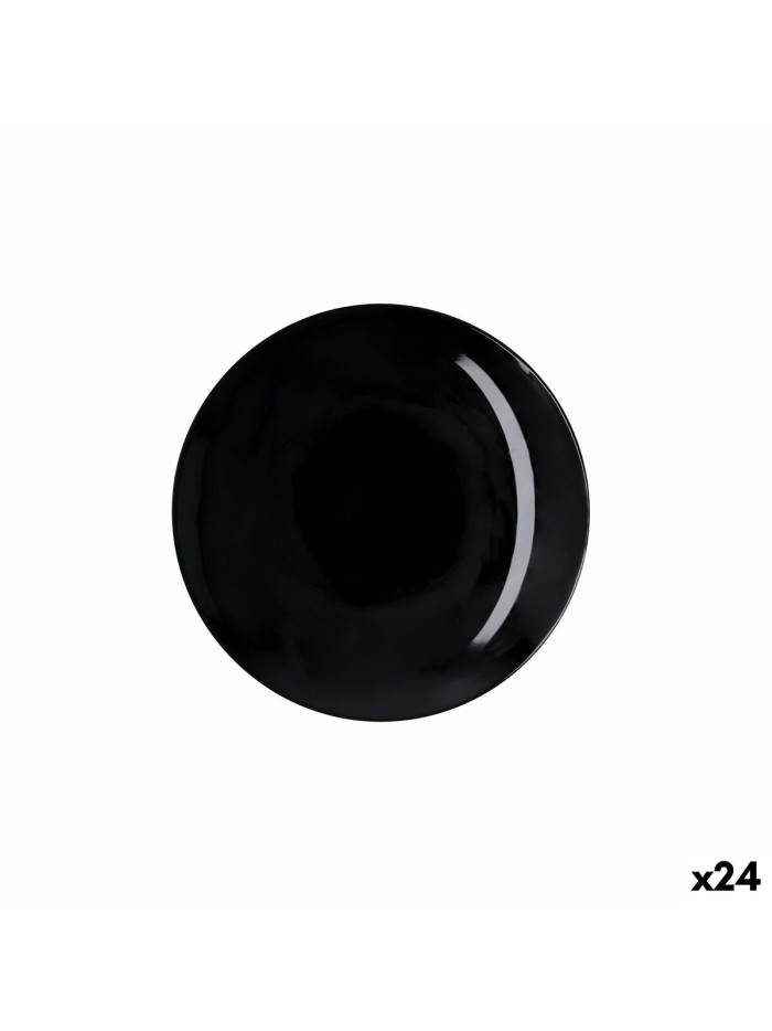 Assiette à dessert Quid Select Basic Noir Mélamine Ø 20 cm (24 Unités)