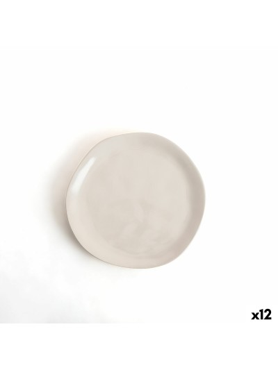 Plato de Postre Bidasoa Cosmos Blanco Cerámica Ø 20 cm (12 Unidades)