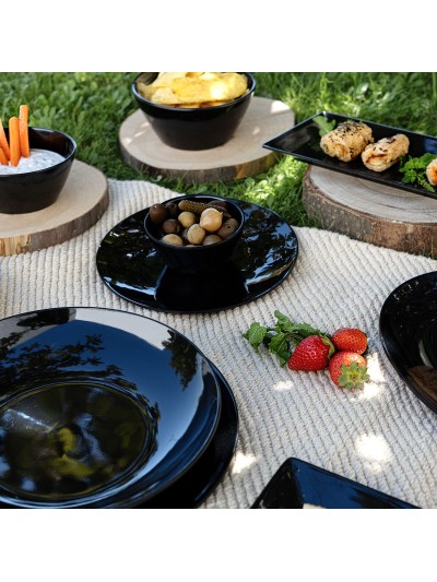 Bol pour Apéritifs Quid Select Basic Noir Mélamine 13 cm (24 Unités)