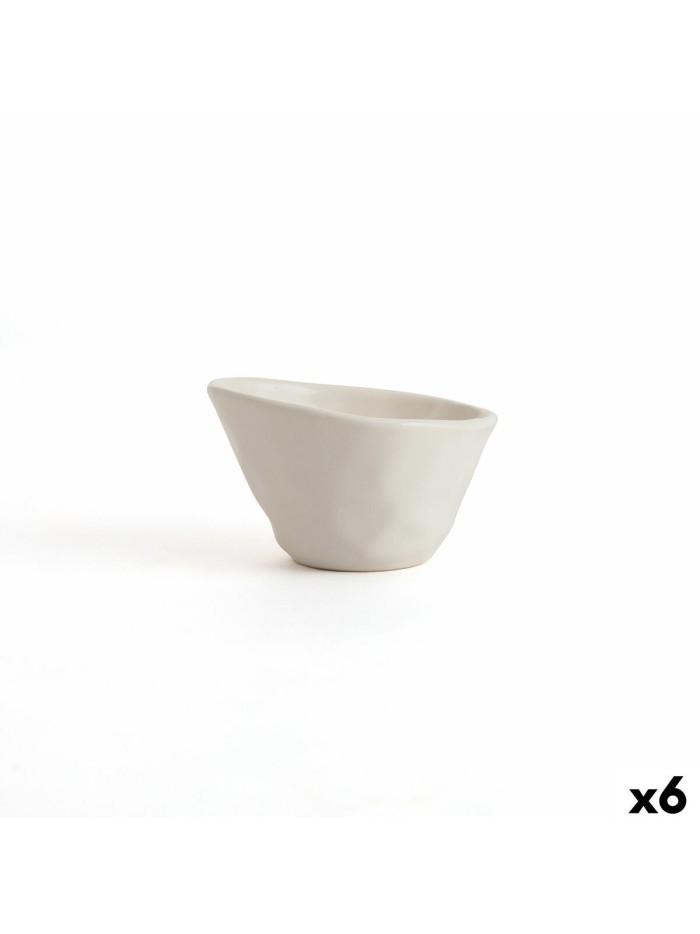Snack Bowl Bidasoa Cosmos White Ceramic 12 cm (6 Units)
