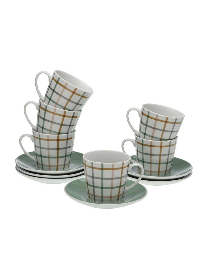 Juego de 6 Tazas con Plato Versa Peter Porcelana