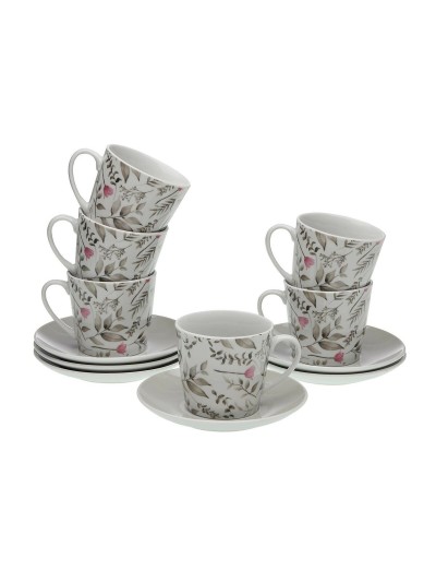Juego de 6 Tazas con Plato Versa Caprice Porcelana