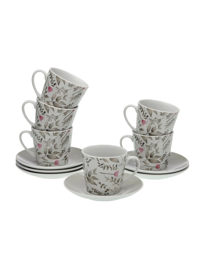 Juego de 6 Tazas con Plato Versa Caprice Porcelana