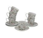 Juego de 6 Tazas con Plato Versa Caprice Porcelana