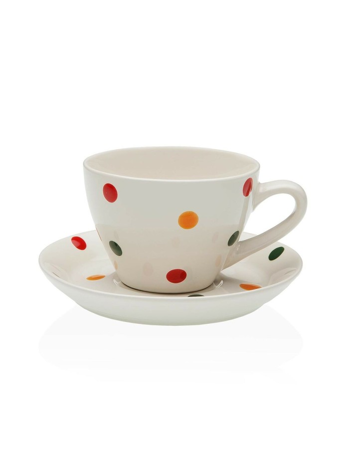 Juego de 6 Tazas con Plato Versa Melissa Gres