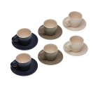 Set of 6 Cups with Plate Versa Stoneware