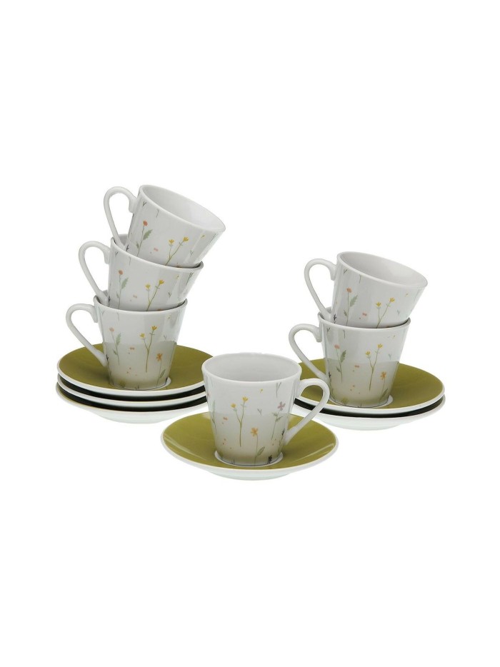 Juego de 6 Tazas con Plato Versa Laison Porcelana