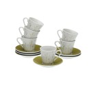 Juego de 6 Tazas con Plato Versa Laison Porcelana