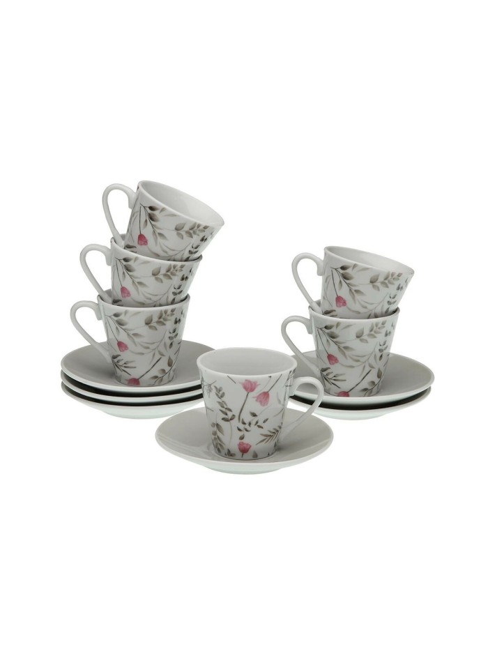Set of 6 Cups with Plate Versa Caprice Porcelain