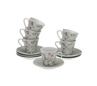 Set of 6 Cups with Plate Versa Caprice Porcelain