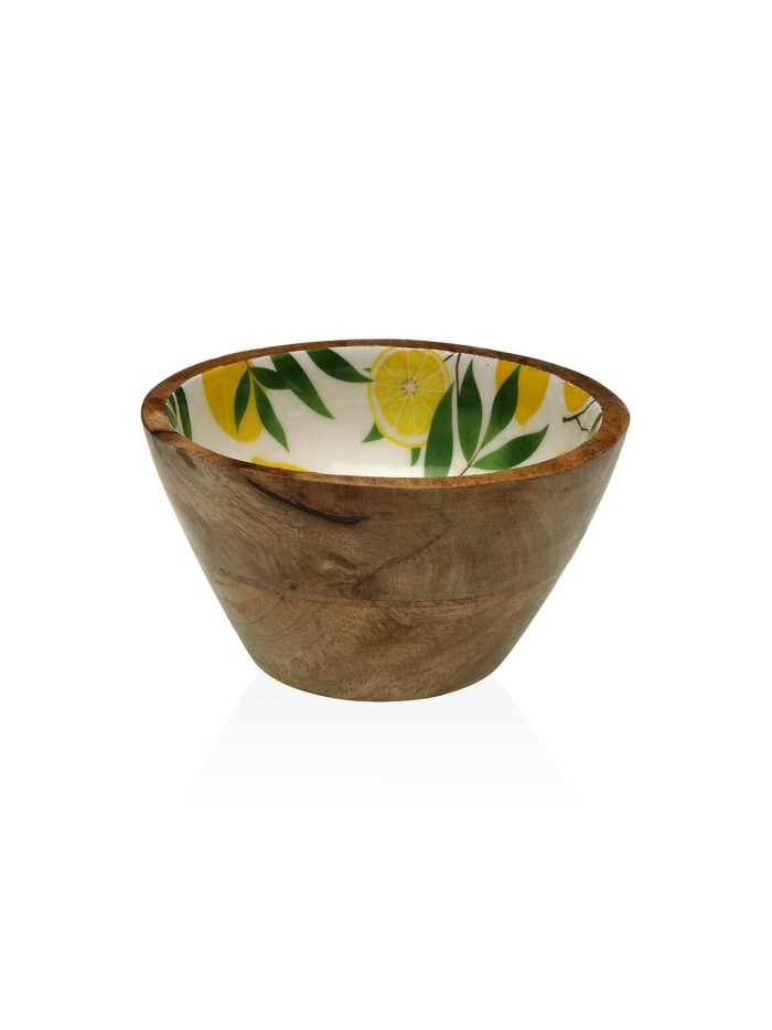 Bowl Versa Bamboo Porcelain Mango wood Lemon
