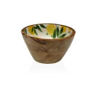 Bol Versa Bambou Porcelaine Bois de manguier Citron