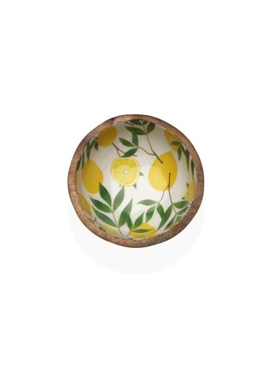 Cuenco Versa Bambú Porcelana Madera de mango Limón