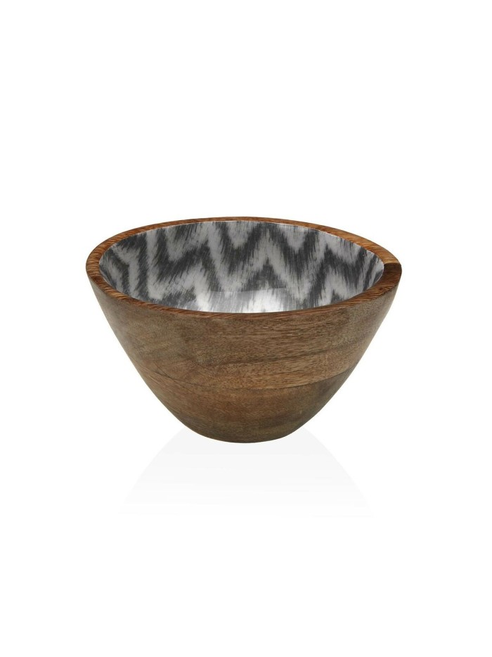 Bol Versa Chevron Bambou Porcelaine Bois de manguier