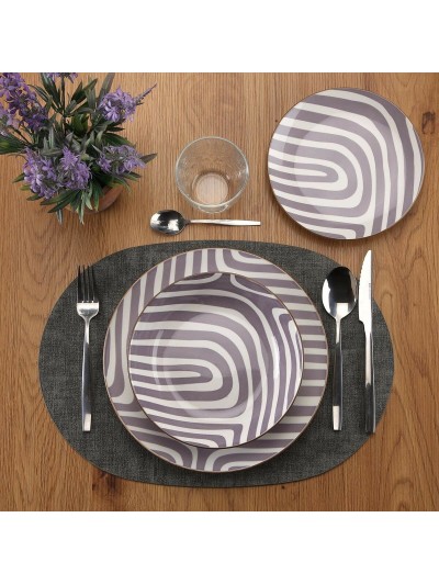 Assiettes Versa Denali Gris Porcelaine