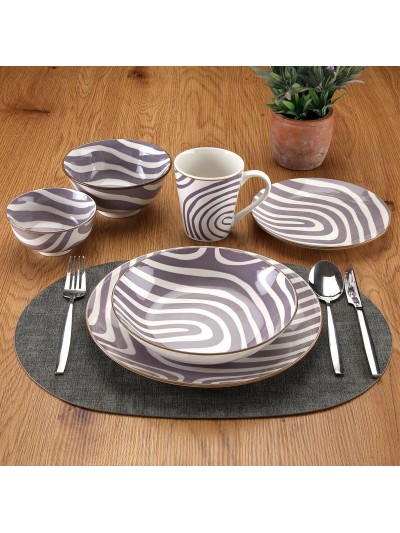 Tableware Versa Denali Grey Porcelain