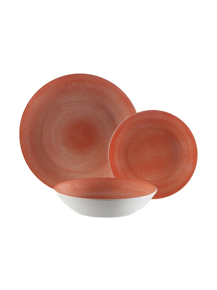 Assiettes Versa Pia Rose Porcelaine 18 Pièces