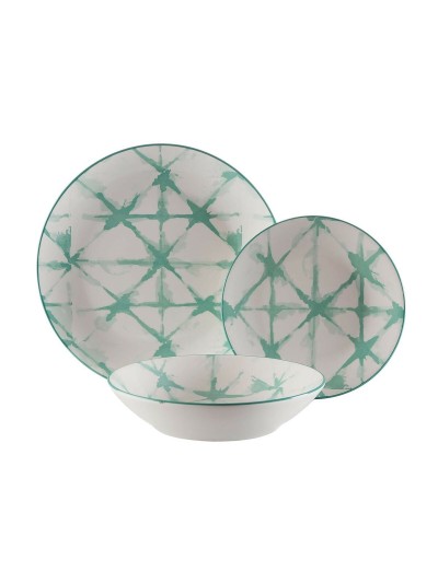 Vajilla Versa Pompeia Turquesa Porcelana 18 Piezas
