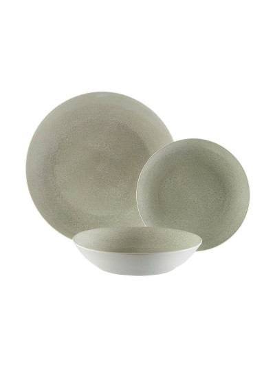 Vajilla Versa Pia Gris Porcelana 18 Piezas
