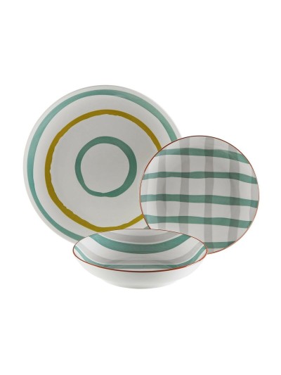 Vajilla Versa Anette Turquesa Porcelana 18 Piezas