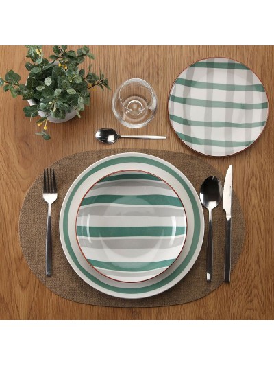 Tableware Versa Anette Turquoise Porcelain 18 Pieces