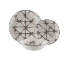 Vajilla Versa Pompeia Gris Porcelana 18 Piezas