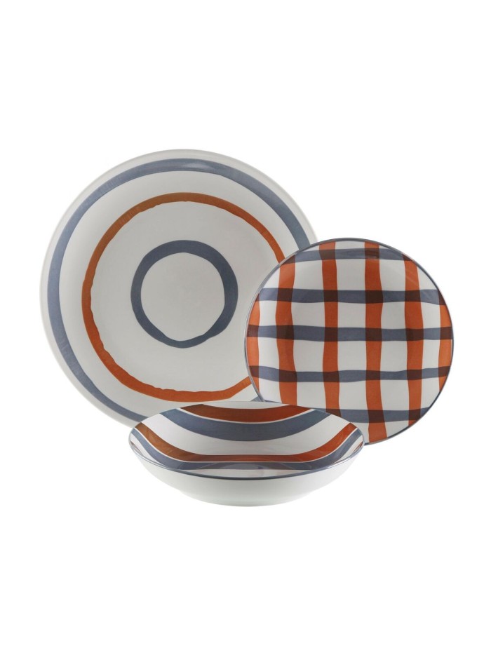 Assiettes Versa Anette Porcelaine 18 Pièces