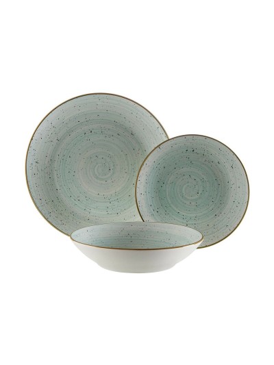 Vajilla Versa Alba Azul Porcelana 18 Piezas