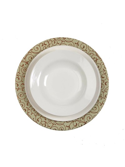 Bajo Plato Versa Serpentine Metal 33 x 1,5 x 33 cm