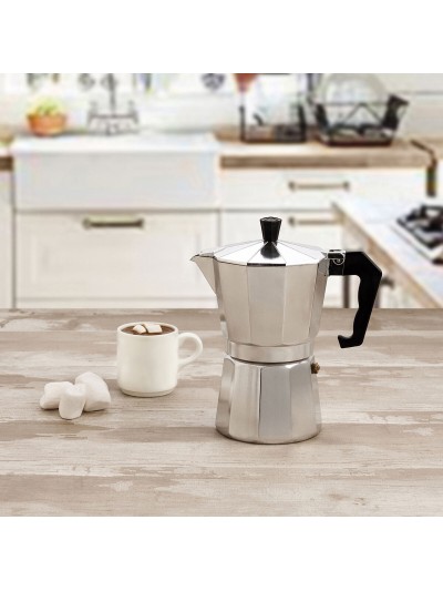 Cafetera Italiana Quid Cesena Acero Aluminio Baquelita 6 Tazas (6 Unidades)