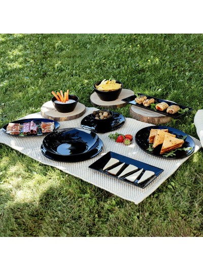 Tray Quid Select Basic Black Melamin 25 x 18 cm (24 Units)