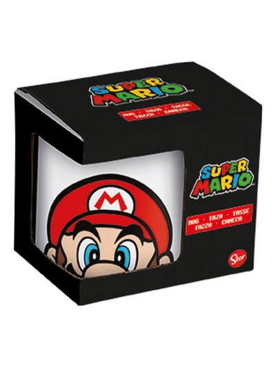 Taza Mug Super Mario Blanco Cerámica Rojo (350 ml)