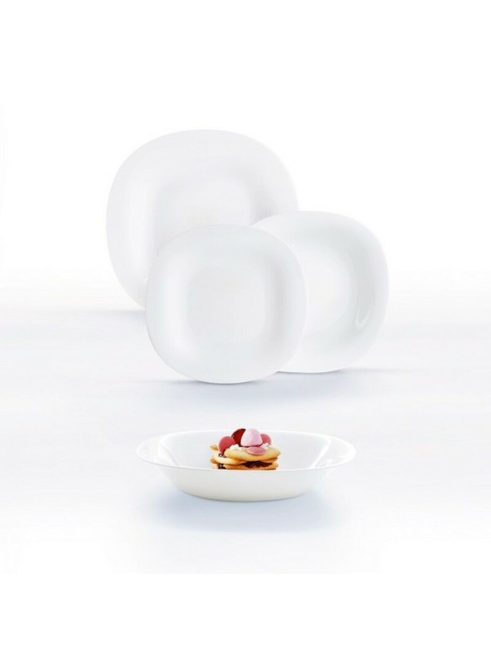Dinnerware Set Luminarc Carine White Glass 18 Pieces