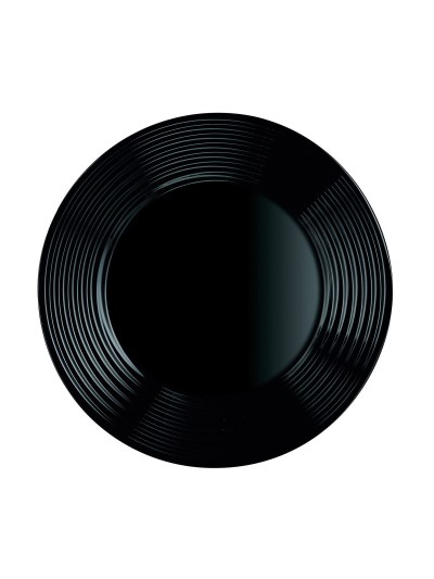 Flat plate Luminarc Harena Black Glass (25 cm) (24 Units)