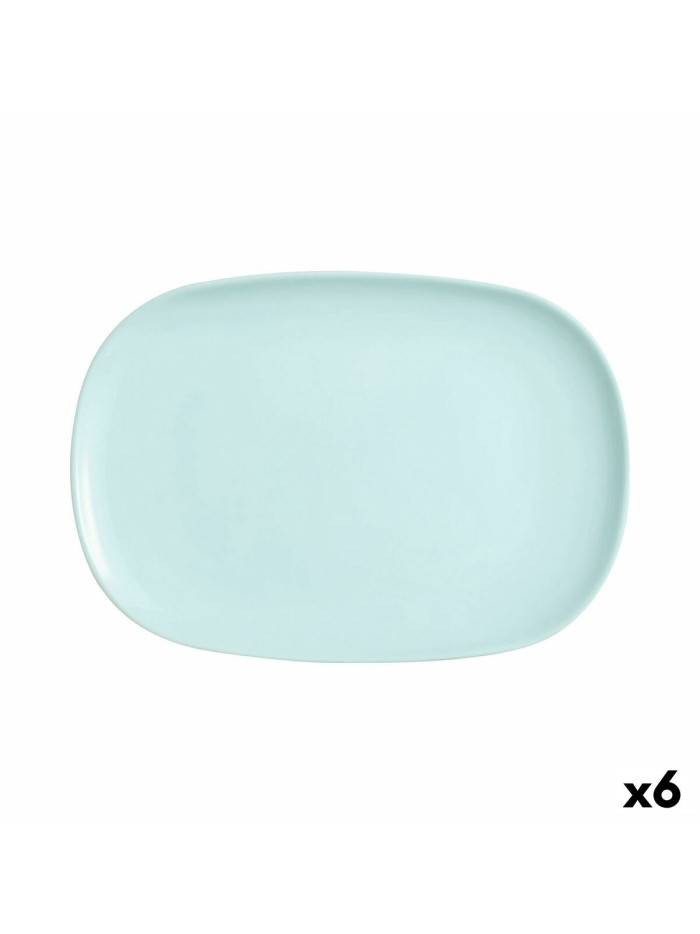 Plat à Gratin Luminarc Sweet Line Turquoise verre 35 x 24 cm (6 Unités)