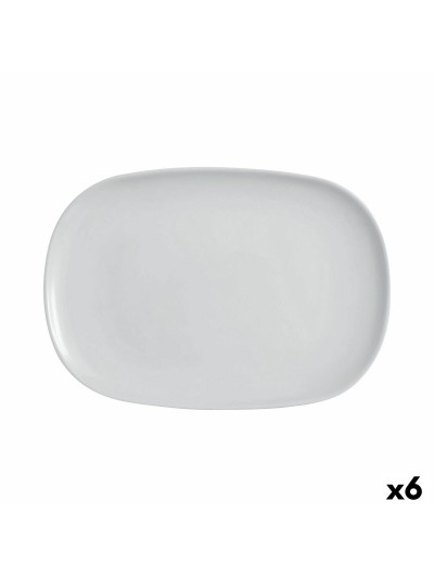 Fuente de Cocina Luminarc Diwali Gris Vidrio 35 x 24 cm (6 Unidades)