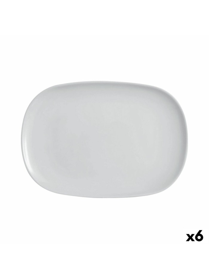 Fuente de Cocina Luminarc Diwali Gris Vidrio 35 x 24 cm (6 Unidades)