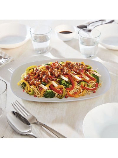 Serving Platter Luminarc Diwali Grey Glass 35 x 24 cm (6 Units)