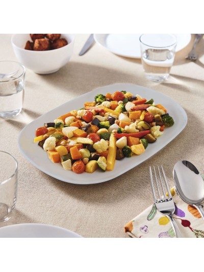 Plat à Gratin Luminarc Diwali Gris verre 35 x 24 cm (6 Unités)