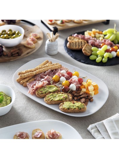 Plat à Gratin Luminarc Diwali Gris verre 35 x 24 cm (6 Unités)