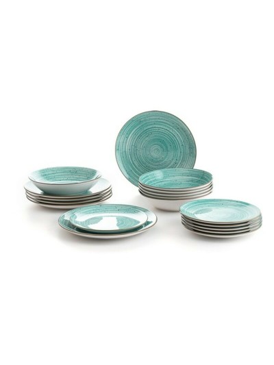 Service de Vaisselle Quid Montreal Céramique Turquoise Grès 18 Pièces